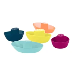 Boon Bath Toys | 12 Months+>Fleet Stacking Boats - 5 pc set