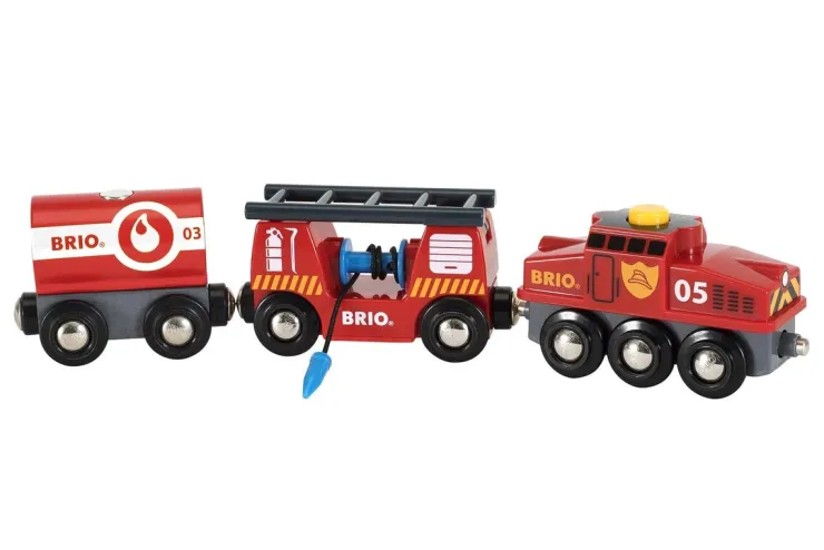 Brio Wooden Toys | Trains & Train Sets>Rescue Firefighting Train 4 pieces