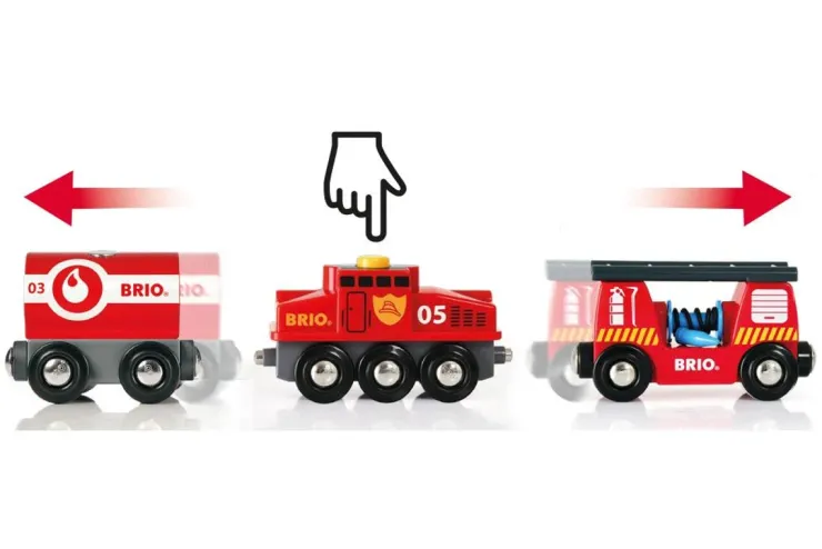 Brio Wooden Toys | Trains & Train Sets>Rescue Firefighting Train 4 pieces