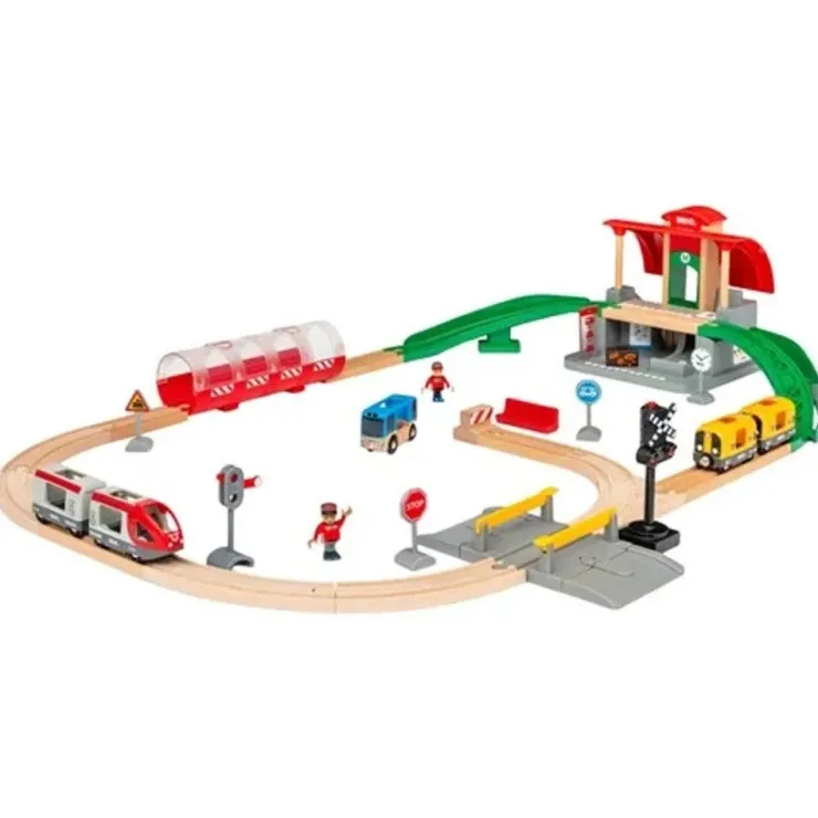 Brio Wooden Toys | Trains & Train Sets>World Central Station Set 37 Piece
