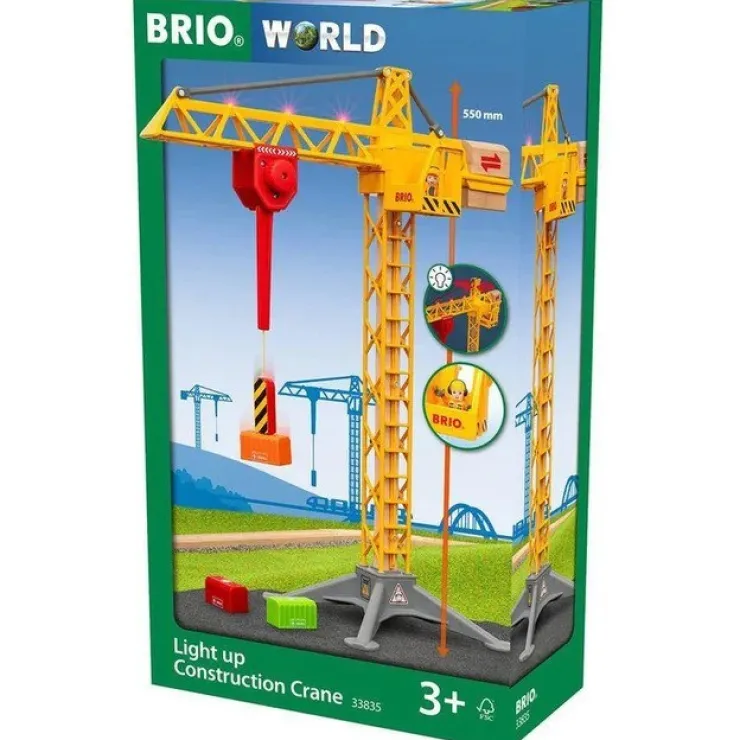 Brio Trains & Train Sets | 3 Years+>World Construction Crane With Lights