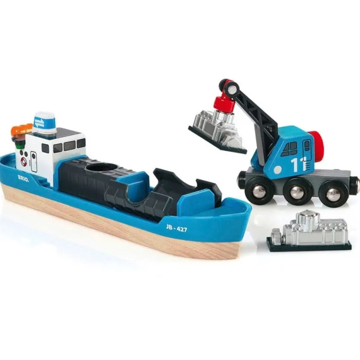 Brio Trains & Train Sets | Transport Toys>World Freight Ship and Crane