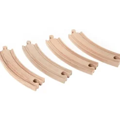 Brio Wooden Toys | Trains & Train Sets>World Large Curved Tracks 4 Pieces