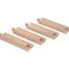 Brio Wooden Toys | Trains & Train Sets>World Medium Straight Tracks 4 Pieces