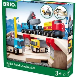 Brio Wooden Toys | Trains & Train Sets>World Rail & Road Loading Set 32 Piece