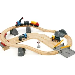 Brio Wooden Toys | Trains & Train Sets>World Rail & Road Loading Set 32 Piece
