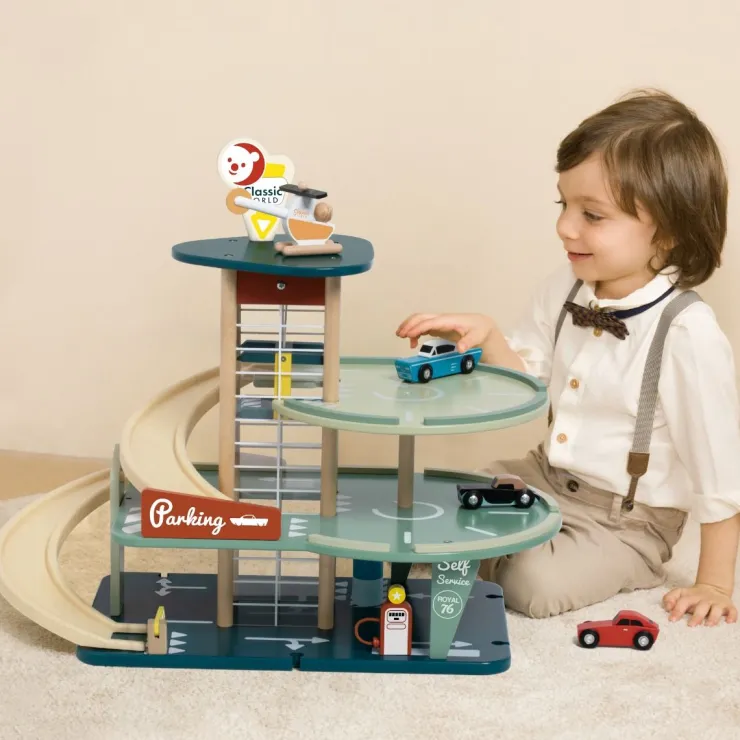 Classic World Pretend Play | Wooden Toys>Vintage Garage