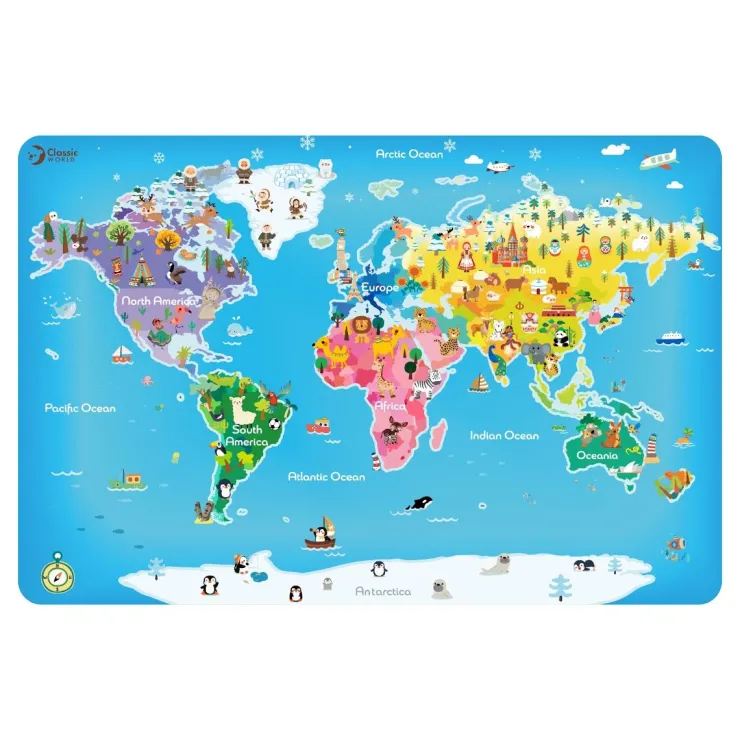 Classic World Jigsaw Puzzles | 3 Years+>World Map Puzzle