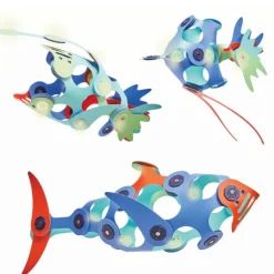 Clixo Steam Toys | Magnetic Construction>Ocean Creatures Glow Pack (24pc)