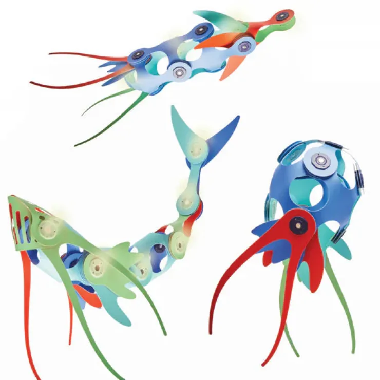 Clixo Steam Toys | Magnetic Construction>Ocean Creatures Glow Pack (24pc)