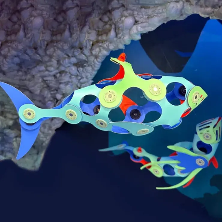 Clixo Steam Toys | Magnetic Construction>Ocean Creatures Glow Pack (24pc)