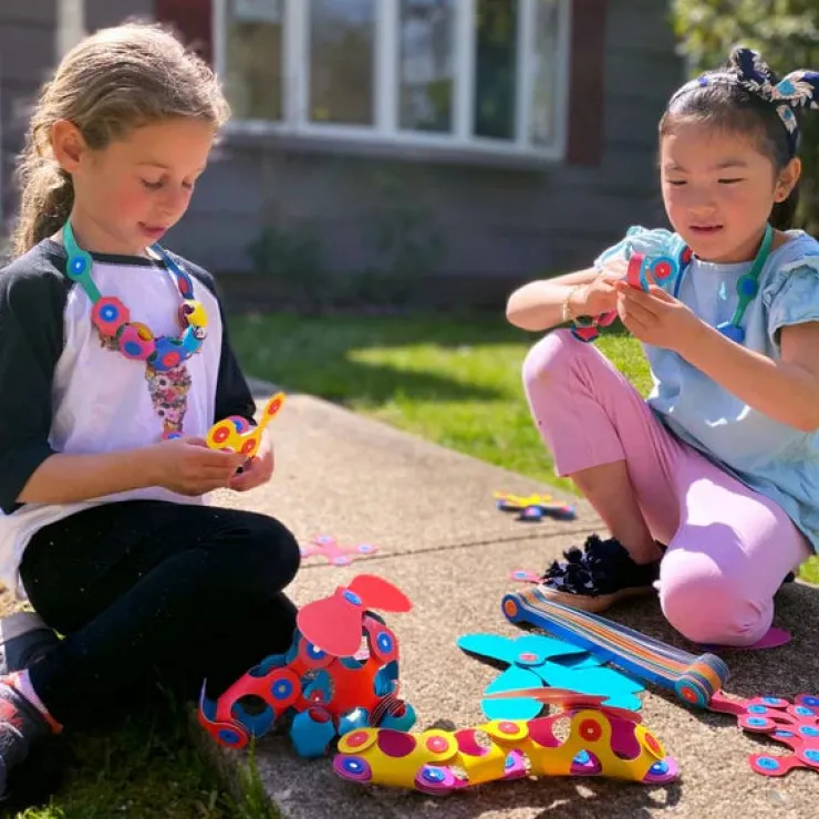 Clixo Steam Toys | Magnetic Construction>Super Rainbow Pack (60pc)