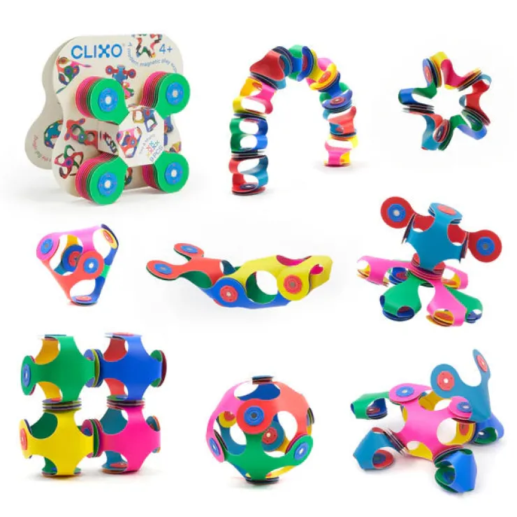 Clixo Steam Toys | Magnetic Construction>Tiny & Mighty Pack (9pc)