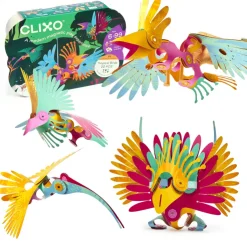 Clixo Steam Toys | Magnetic Construction>Tropical Birds (22pc)