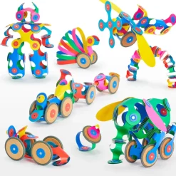 Clixo Steam Toys | Magnetic Construction>Wheel Creator Pack (72pc)