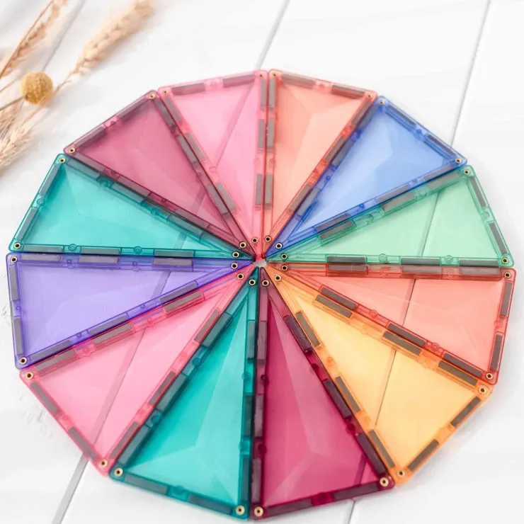 Connetix Building Sets | Magnetic Tiles>Pastel Geometry Pack 40pc