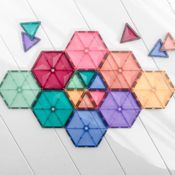 Connetix Building Sets | Magnetic Tiles>Pastel Geometry Pack 40pc