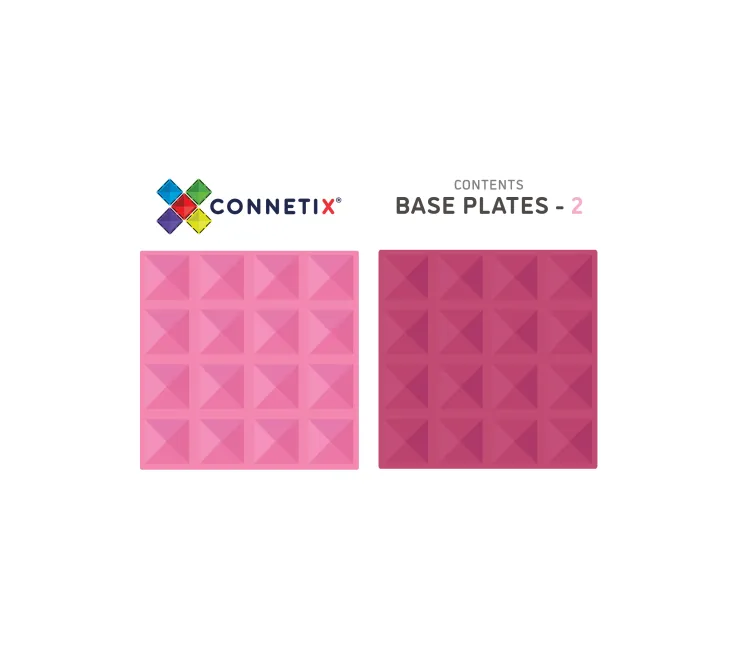 Connetix Magnetic Construction | Building Sets>Pastel Pink & Berry Base Plate 2 pc