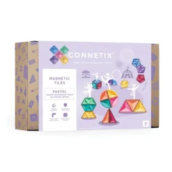 Connetix Building Sets | Magnetic Tiles>Pastel Shape Expansion Pack 48pc