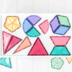 Connetix Building Sets | Magnetic Tiles>Pastel Shape Expansion Pack 48pc