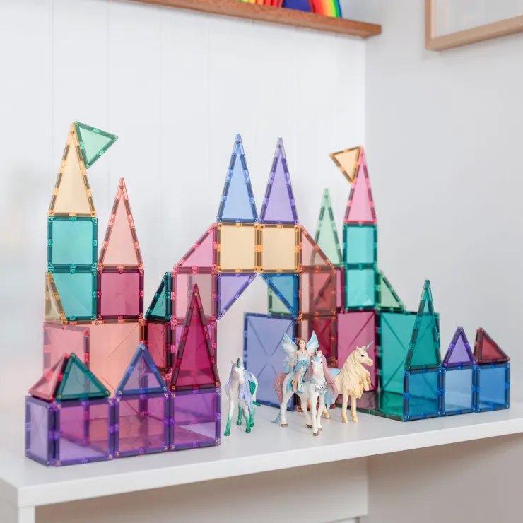 Connetix Building Sets | Magnetic Tiles>Pastel Starter Pack 64pc