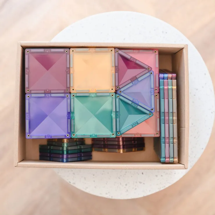 Connetix Building Sets | Magnetic Tiles>Pastel Starter Pack 64pc