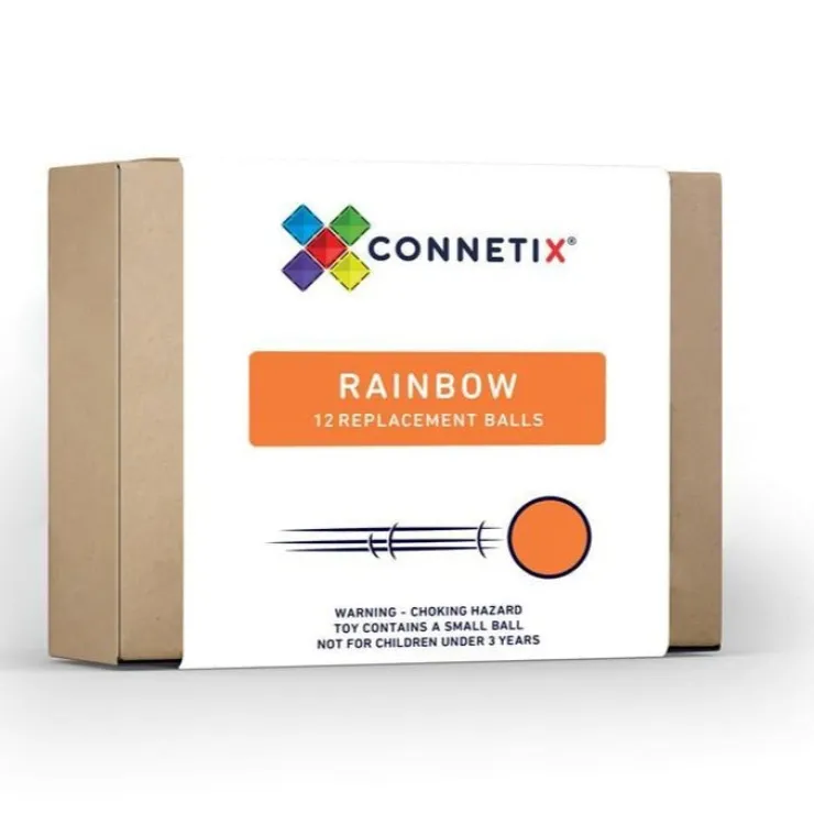 Connetix Building Sets | Magnetic Tiles>Rainbow Ball Pack 12 pc