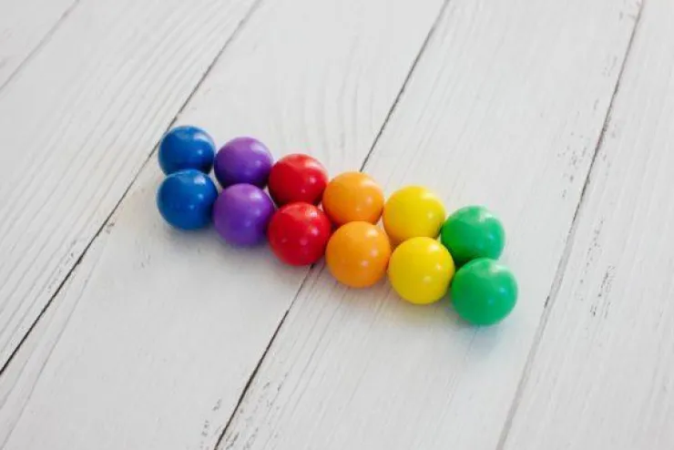 Connetix Building Sets | Magnetic Tiles>Rainbow Ball Pack 12 pc