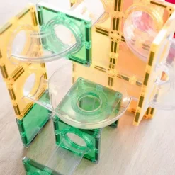 Connetix Building Sets | Magnetic Tiles>Rainbow Ball Run Expansion Pack 66 pc
