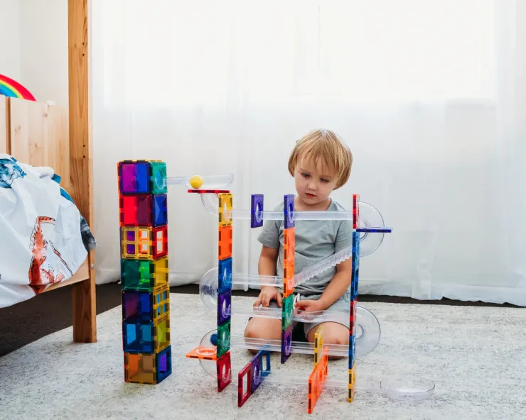 Connetix Building Sets | Magnetic Tiles>Rainbow Ball Run Pack 92pc