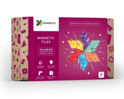 Connetix Building Sets | Magnetic Tiles>Rainbow Geometry Pack 30pc