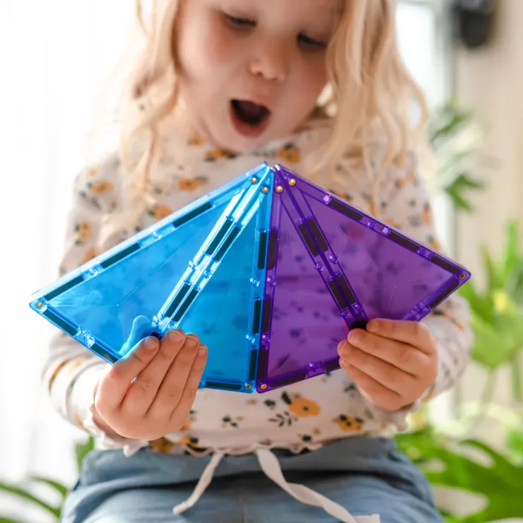 Connetix Building Sets | Magnetic Tiles>Rainbow Geometry Pack 30pc