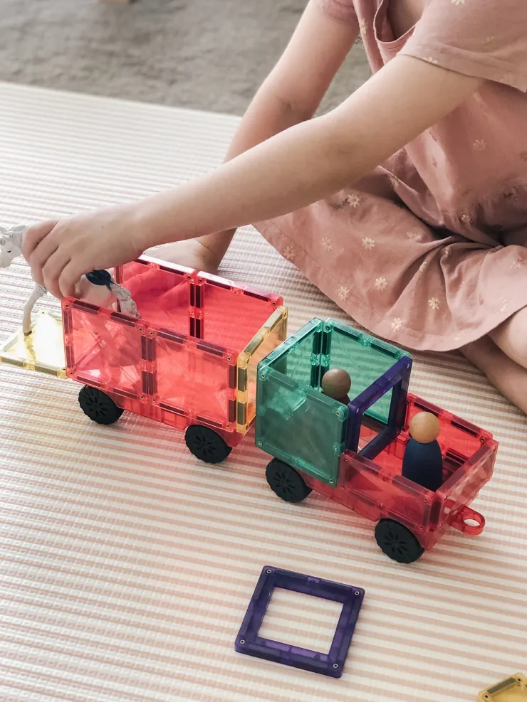Connetix Building Sets | Magnetic Tiles>Rainbow Motion Pack 24pc