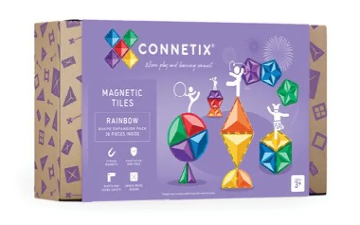 Connetix Building Sets | Magnetic Tiles>Rainbow Shape Expansion Pack 36pc