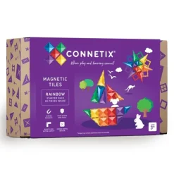 Connetix Building Sets | Magnetic Tiles>Rainbow Starter Pack 60pc