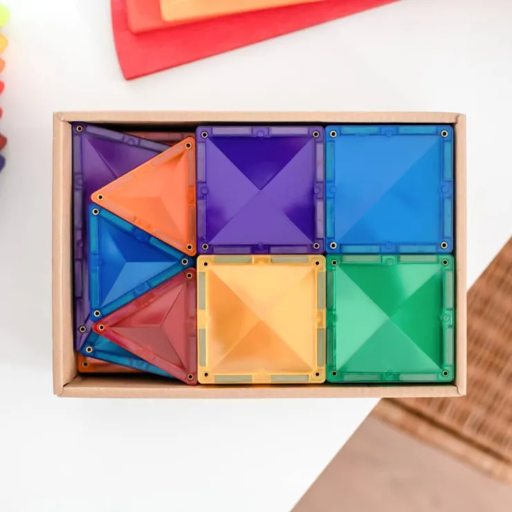 Connetix Building Sets | Magnetic Tiles>Rainbow Starter Pack 60pc