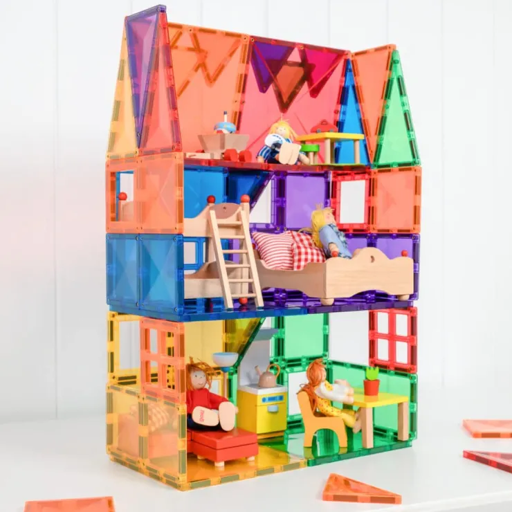 Connetix Building Sets | Magnetic Tiles>Rainbow Starter Pack 60pc