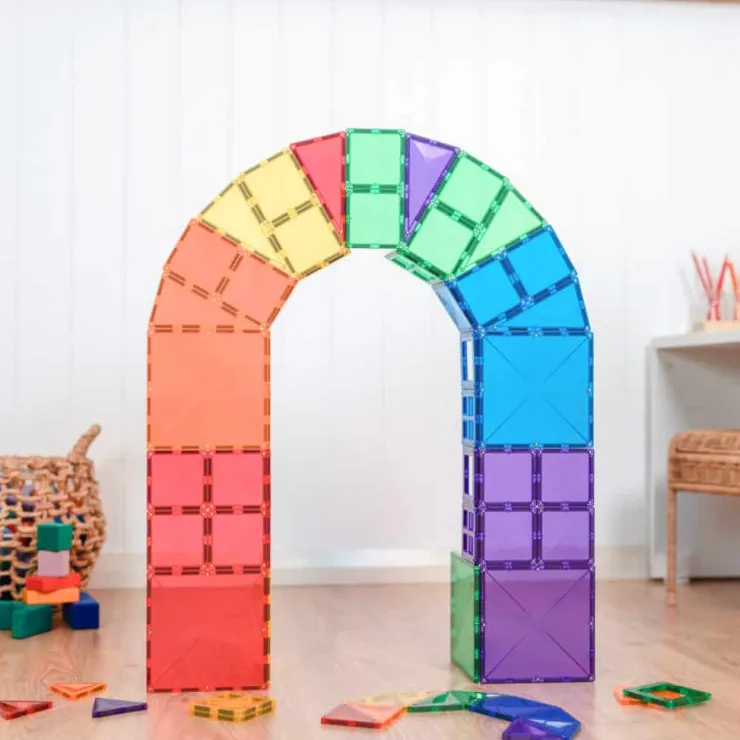 Connetix Building Sets | Magnetic Tiles>Rainbow Starter Pack 60pc