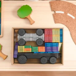 Connetix Building Sets | Magnetic Tiles>Rainbow Transport Pack 50pc
