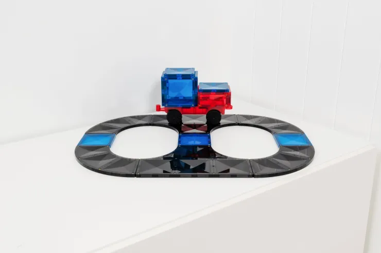 Connetix Building Sets | Magnetic Tiles>Roads, Ramps & Intersections Pack 16pc