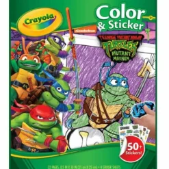 Crayola Drawing, Colouring & Painting | Stationary & Stickers>Colour & Sticker Book - Teenage Mutant Ninja Turtles