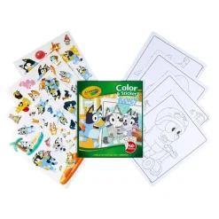 Crayola Drawing, Colouring & Painting | Stationary & Stickers>Colour & Sticker Book - Bluey