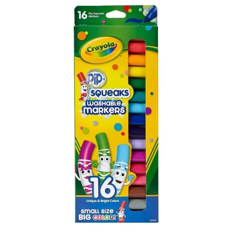 Crayola Art Supplies | Drawing, Colouring & Painting>Pipsqueaks Washable Markers 16pk