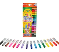 Crayola Art Supplies | Drawing, Colouring & Painting>Pipsqueaks Washable Emoji Markers 16pk