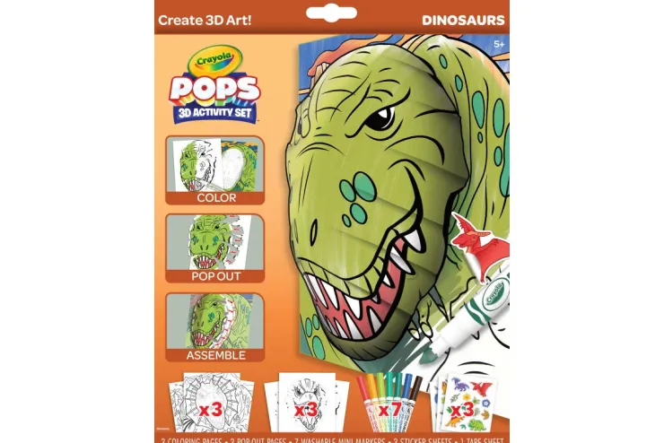 Crayola Art Supplies | Drawing, Colouring & Painting>* POPS 3D Activity Set Dinosaurs