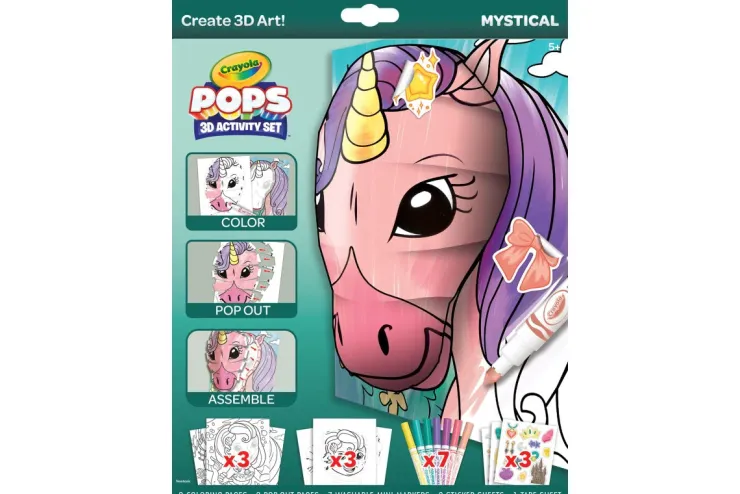 Crayola Art Supplies | Drawing, Colouring & Painting>* POPS 3D Activity Set Mystical Creatures