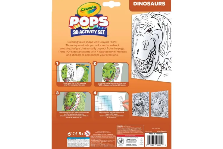 Crayola Art Supplies | Drawing, Colouring & Painting>* POPS 3D Activity Set Dinosaurs