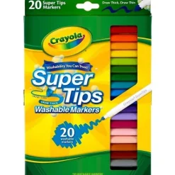 Crayola Art Supplies | Drawing, Colouring & Painting>Super Tips Washable Markers 20Pk