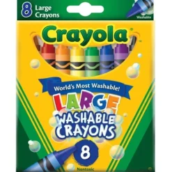 Crayola Art Supplies | Drawing, Colouring & Painting>Ultra-Clean Washable Large Crayons 8pk