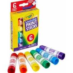 Crayola Art Supplies | Drawing, Colouring & Painting>Washable Paint Sticks 6pk